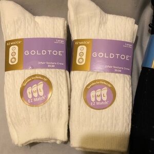 GOLDTOE kids white socks